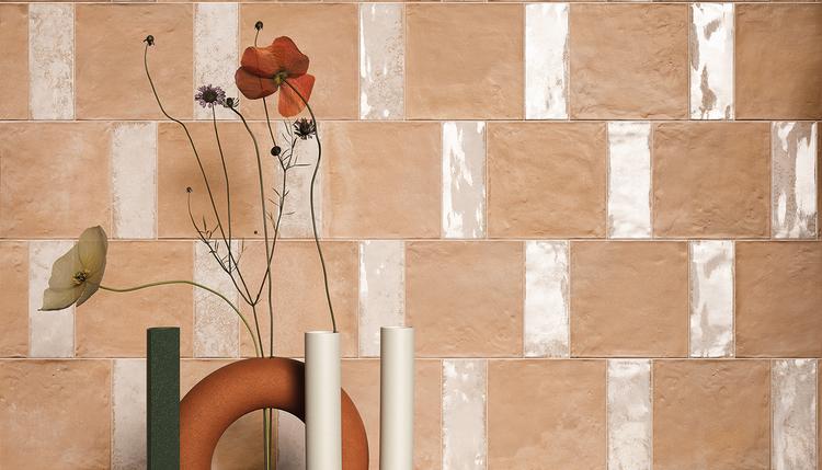 Forme | Emilceramica Gres Porcelánico Emil Forme Terracota,ladrillo Detalle Imagen Bianco Majolica Lux,rosato Fondo Imagen Galería | Emilceramica