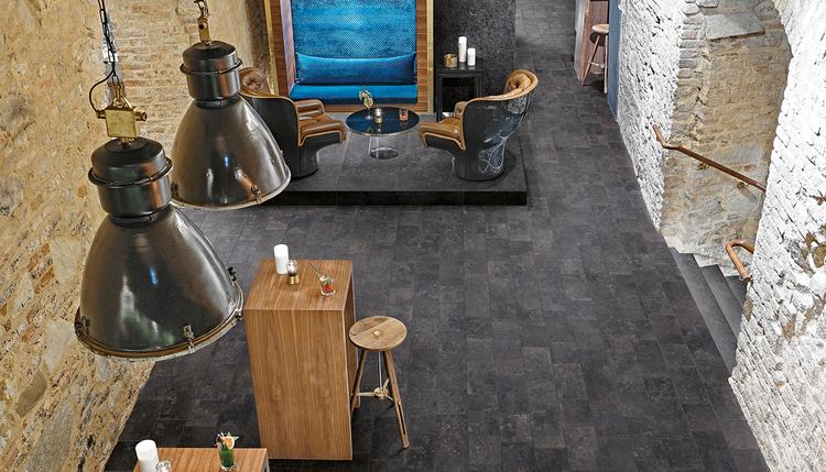 Unique Bleu | Emilceramica Gres Porcelánico Provenza Unique Bleu Restaurante Anthracite Noble Imagen Galería | Emilceramica